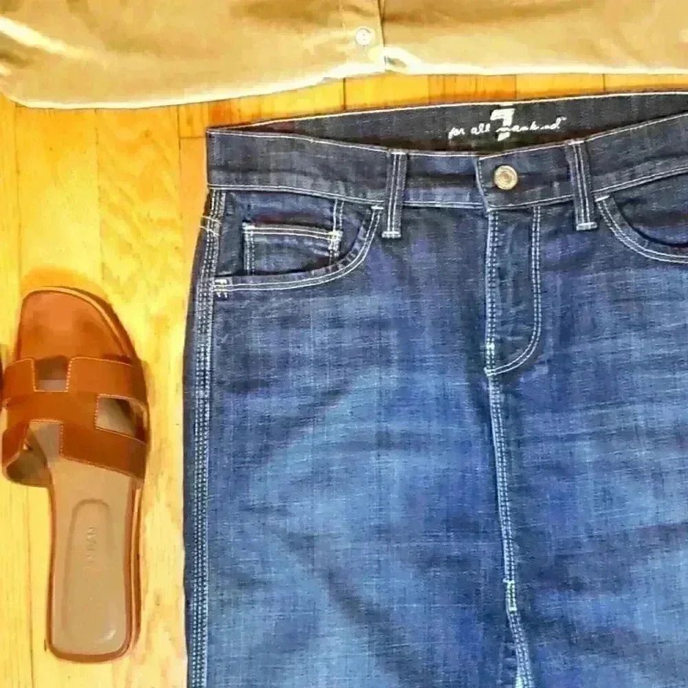7 for all Mankind Denim Skirt Size 27 - Picture 3 of 6